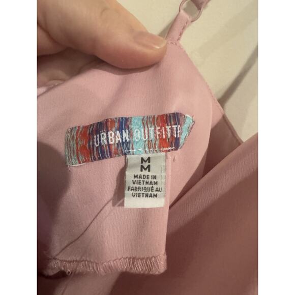 Urban Outfitters UO Mallory PINK Cowl Neck Slip Dress Adjustable Straps Size M - Picture 2 of 9